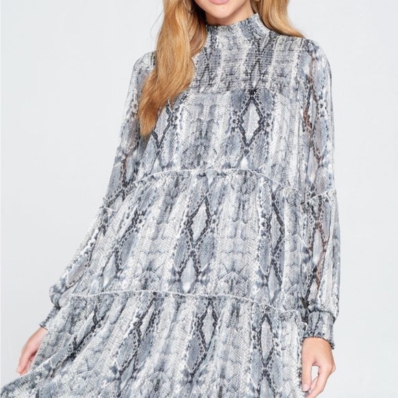 NWT by Oddy- python dress w/ gold tinsel, baby doll style with lining,reg & Plus - Picture 2 of 11